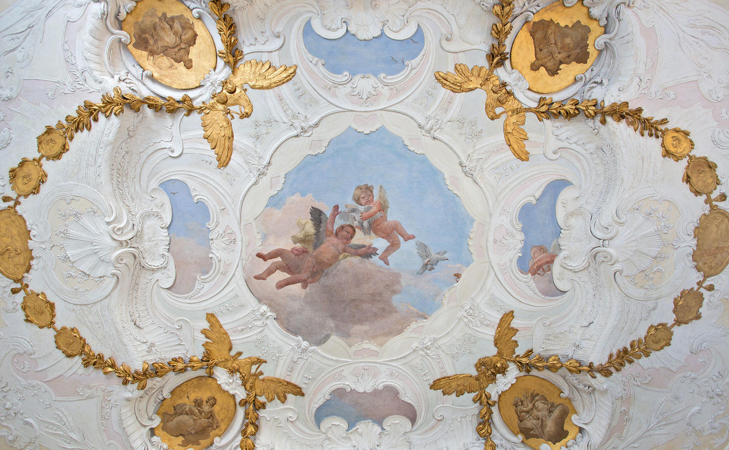 Ceiling Fresco, Alcova Tiepolo Suite - Aman Venice, Italy