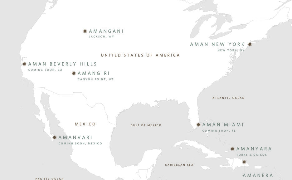 Aman Americas Map