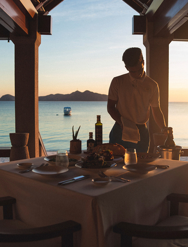 Arva, Dining at Amanpulo, Philippines