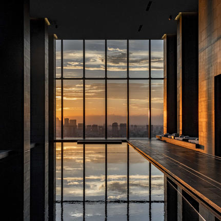 man Tokyo, Japan - Interior - swimming pool, sunset