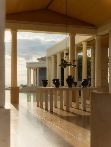 Amanzoe, Greece - Art Exhibit, Porte Cochere