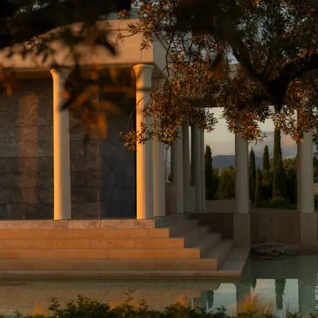 Amanzoe, Greece - Art Exhibit, Porte Cochere
