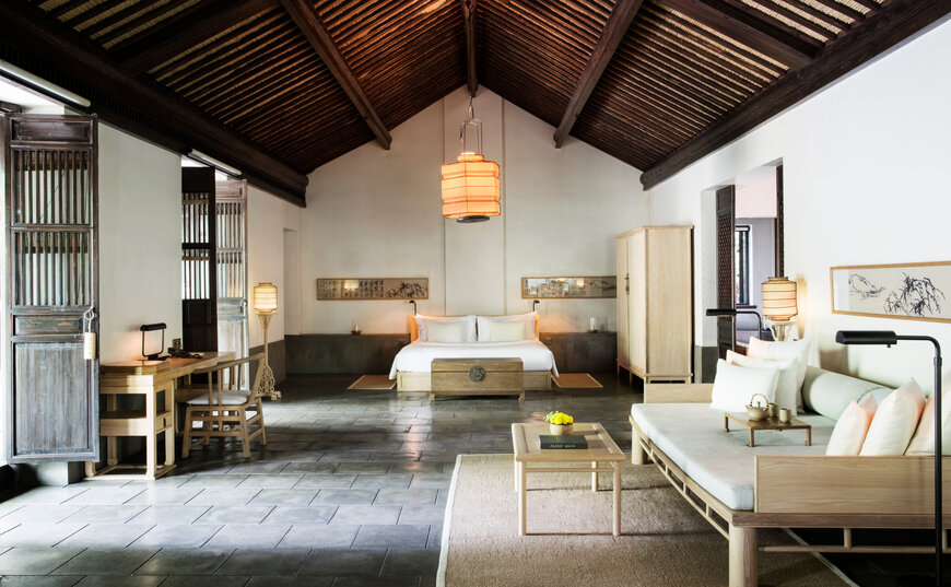 Amanfayun, China - 2-bedroom Village Villa Bedroom