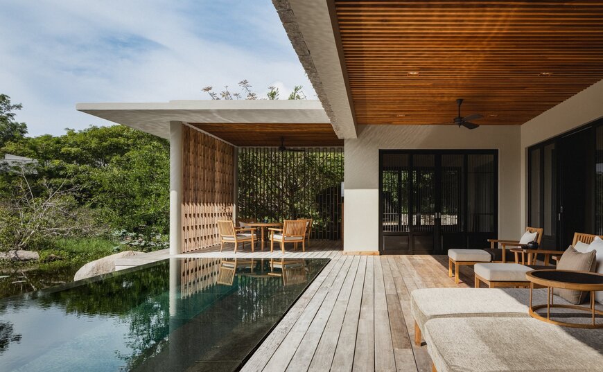 Amanoi, Vietnam - Accommodation, Lake Wellness Pool Villa, Pool and Relaxation area