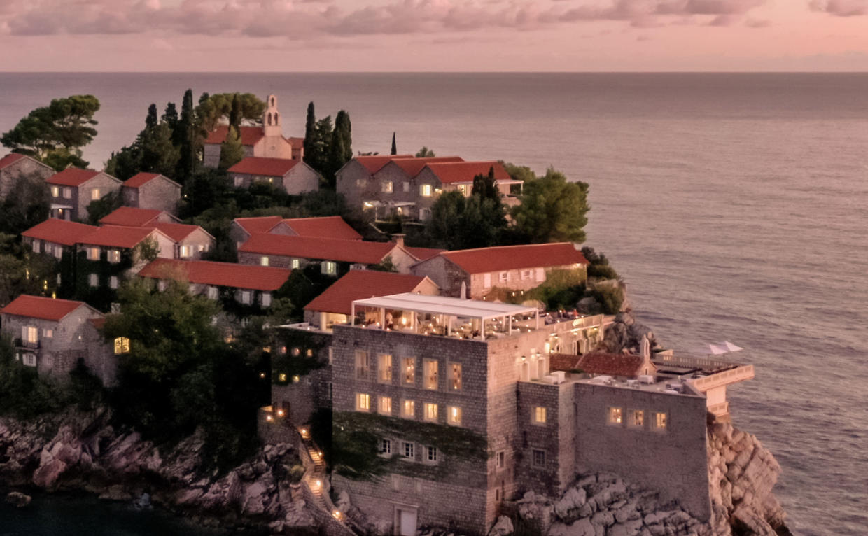 Aman Sveti Stefan, Montenegro - Aerial View, Resort Exterior
