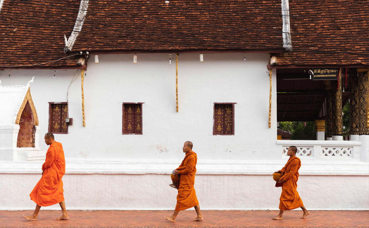 Amansara, Cambodia - Two Monks