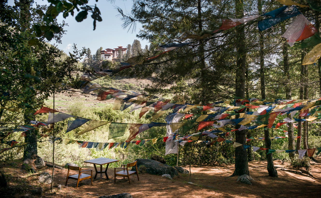 Amankora, Bhutan - Accommodation, Paro Lodge, Prayer Flags