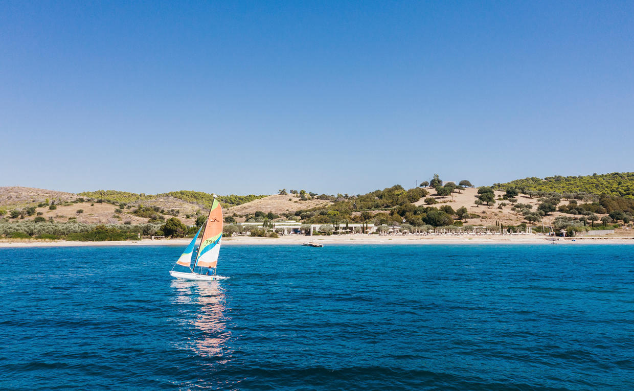 Sailing, Beach Club at Amanzoe, Greece