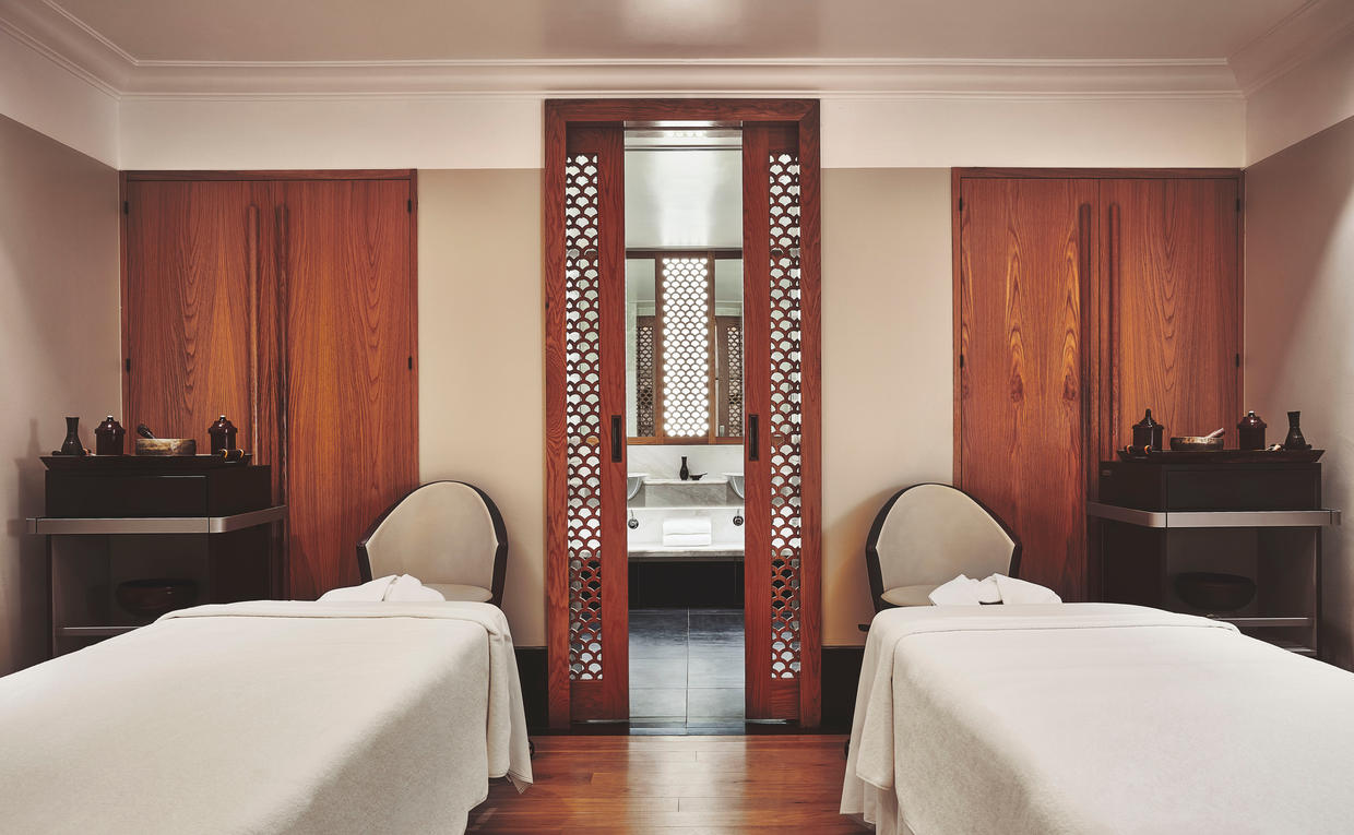 Couples treatment room at the Aman Spa at The Connaught, London