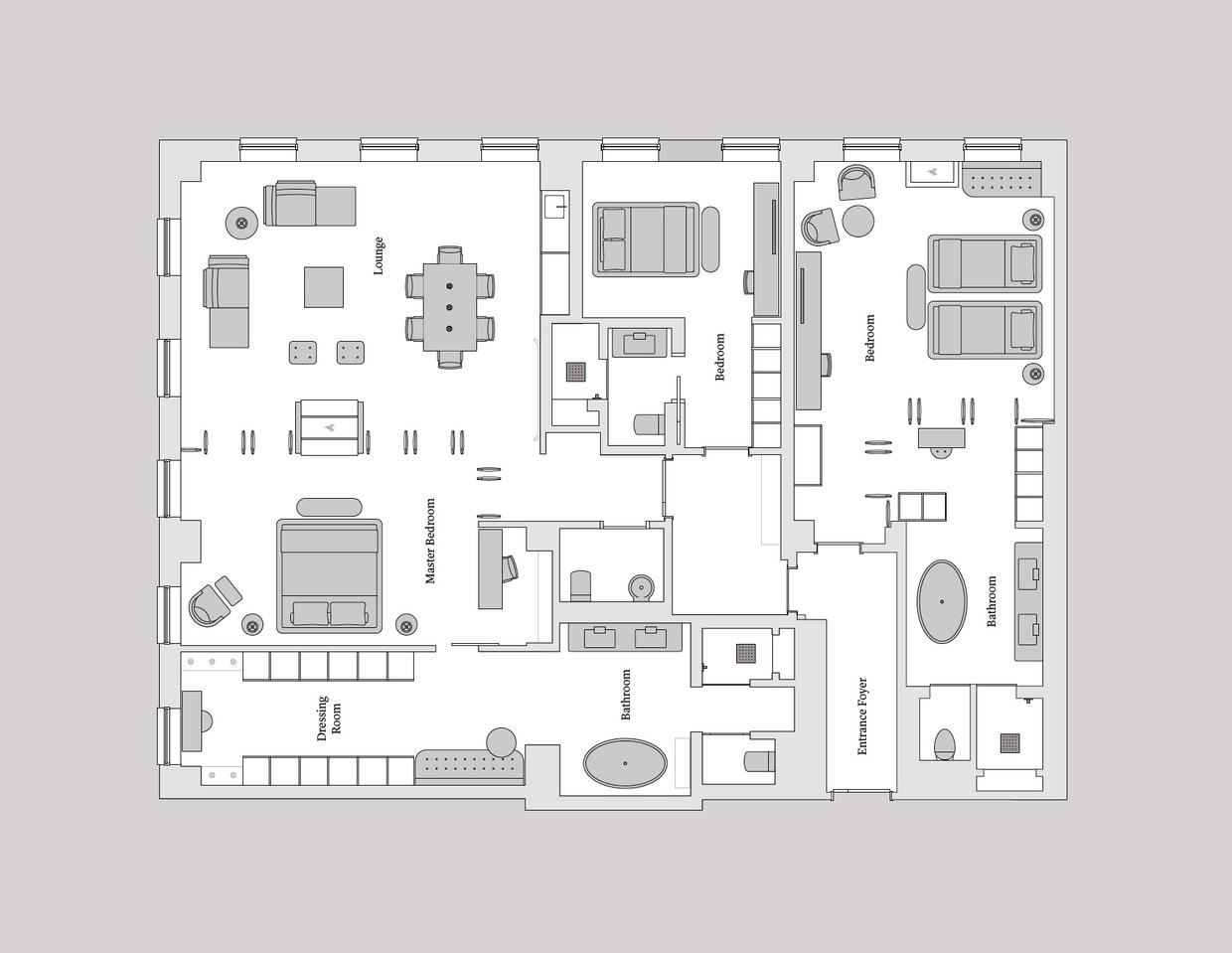 Aman New York_Corner suite_floorplan