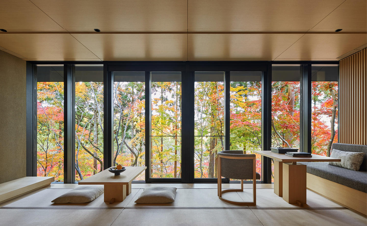 Bedroom & Living Area, Washigamine Pavilion - Aman Kyoto, Japan
