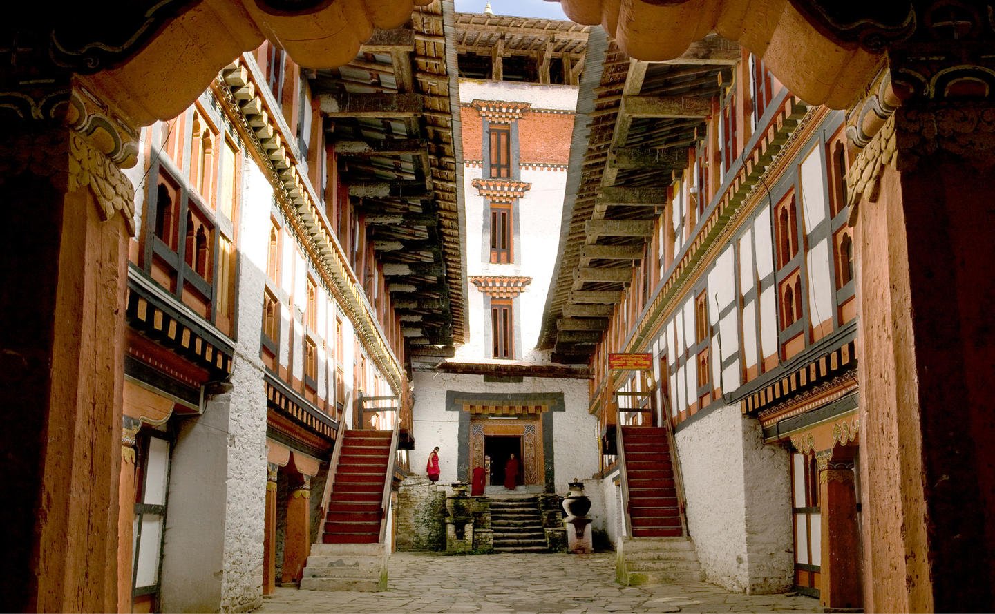 Jakar Dzong Courtyard, Bumthang - Amankora, Bhutan
