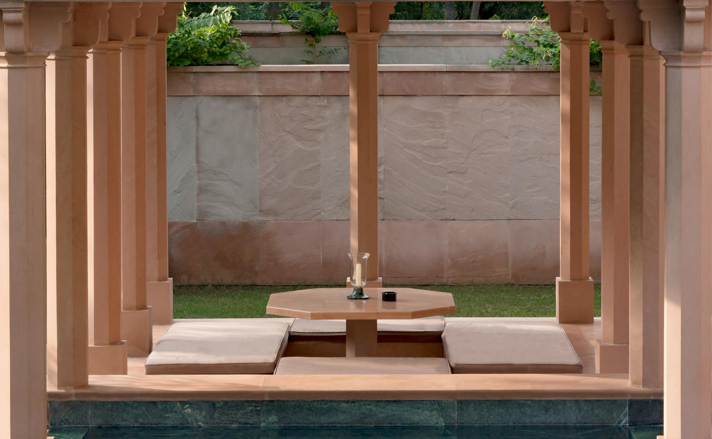 Outdoor Relaxation Area, Pool Pavilion - Amanbagh, India