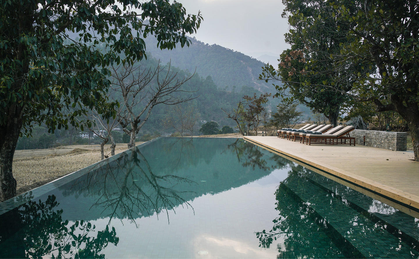 Swimming Pool, Punakha Lodge - Amankora, Bhutan
