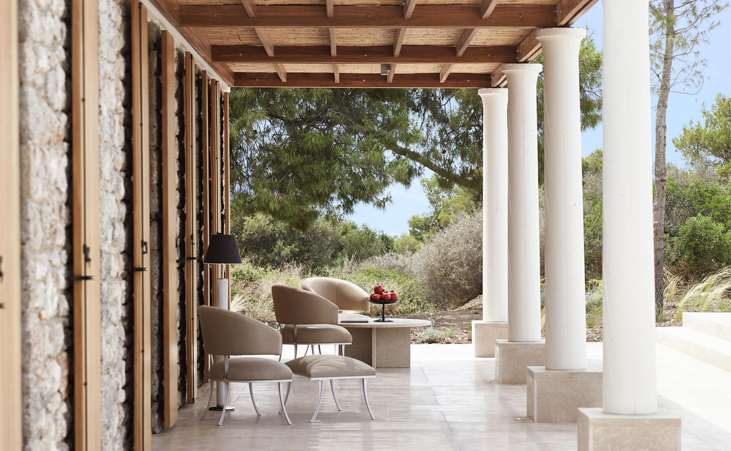 Shaded Terrace, One-Bedroom Villa - Amanzoe, Greece