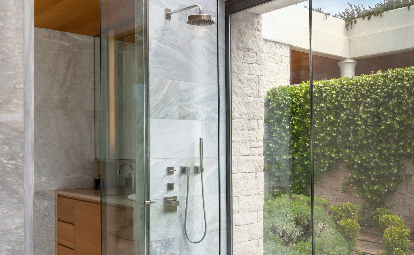 Shower in Bathroom, Four-Bedroom Villa - Amanzoe, Greece