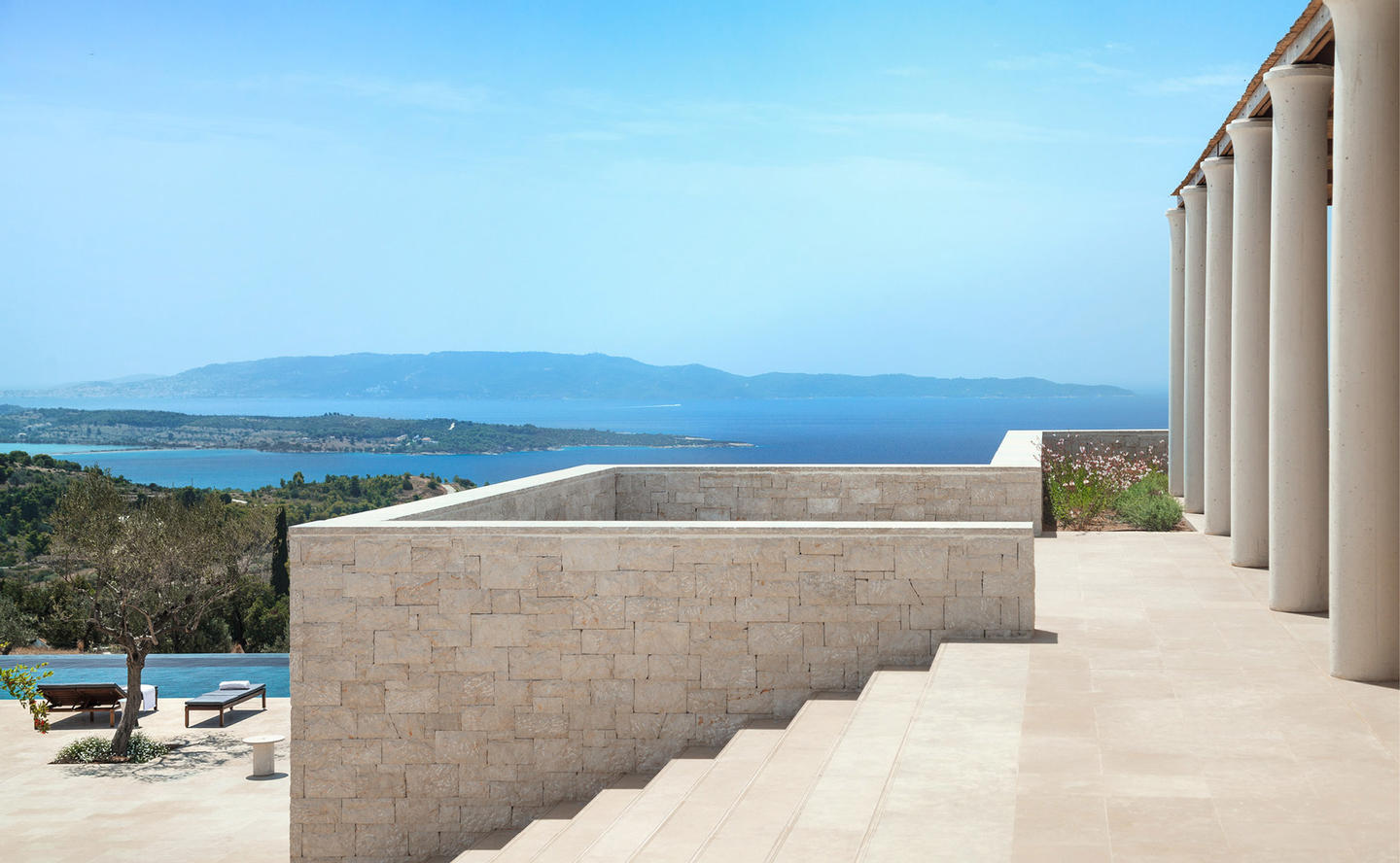 Stairs & View over Aegean, Five-Bedroom Villa - Amanzoe, Greece