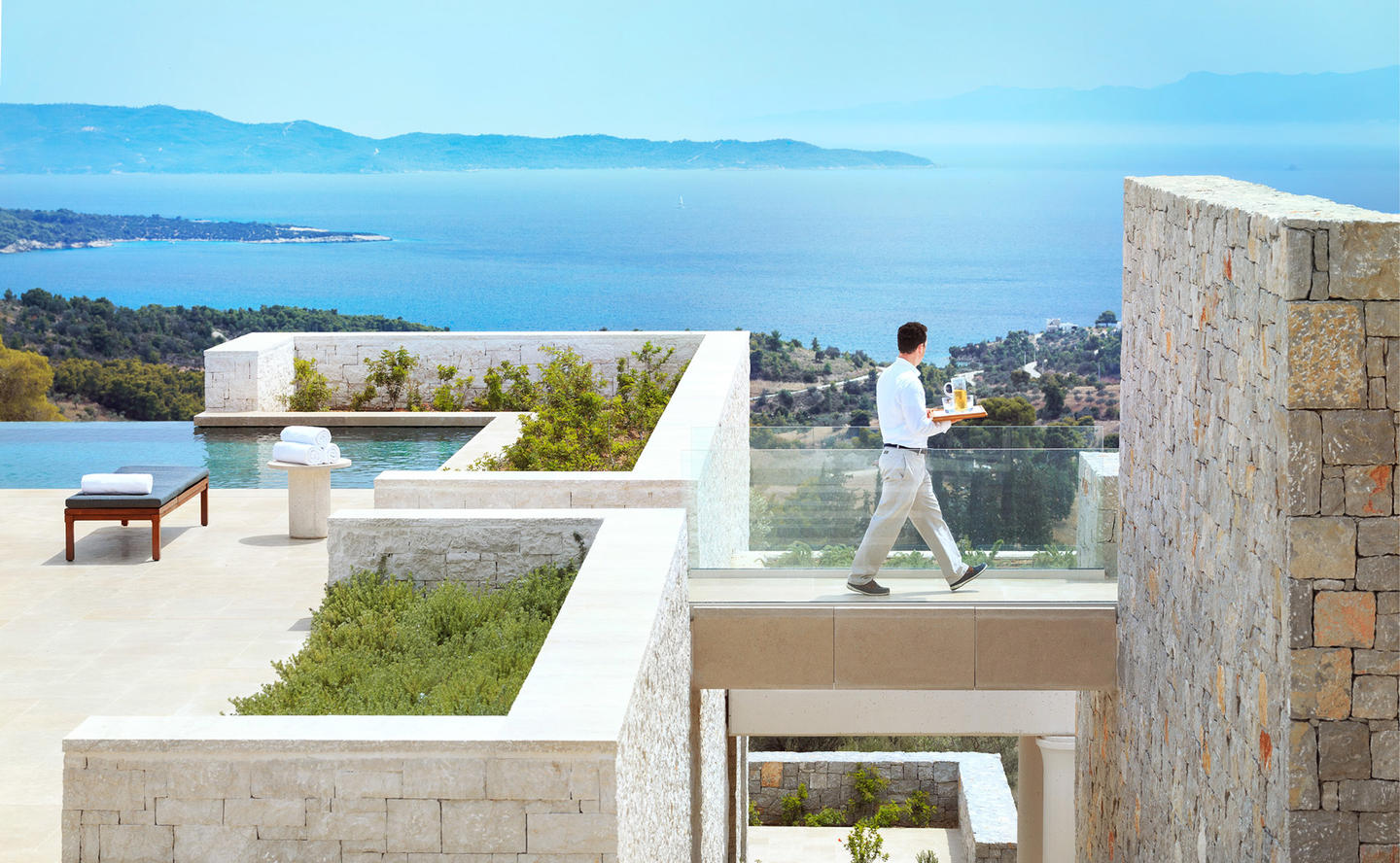 Walkway to Swimming Pool Terrace, Five-Bedroom Villa - Amanzoe, Greece
