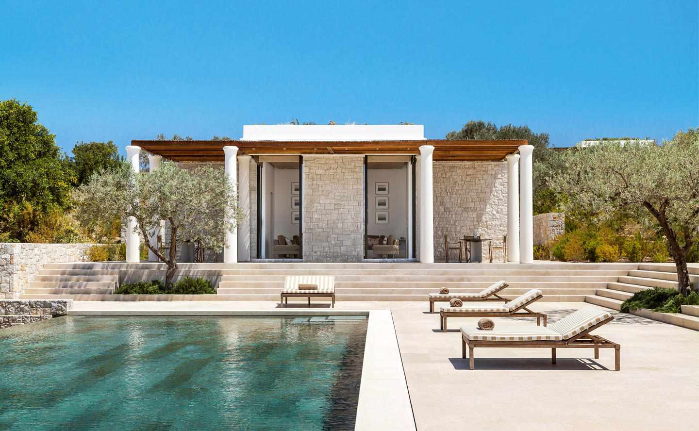 Swimming Pool Terrace, Five-Bedroom Villa - Amanzoe, Greece