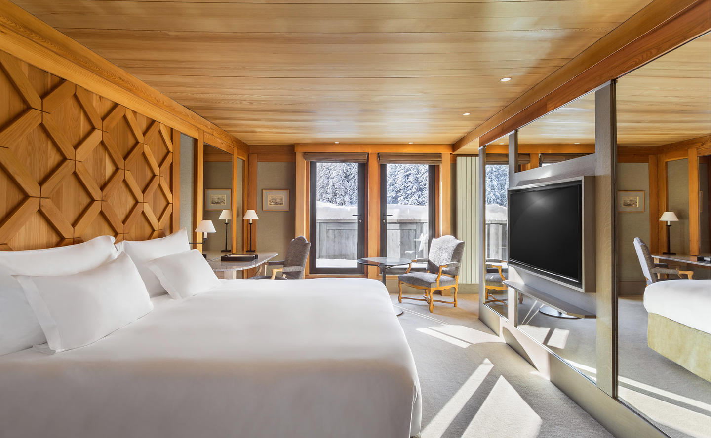 Bedroom, Chambre Ski Piste, Aman Le Melezin, France