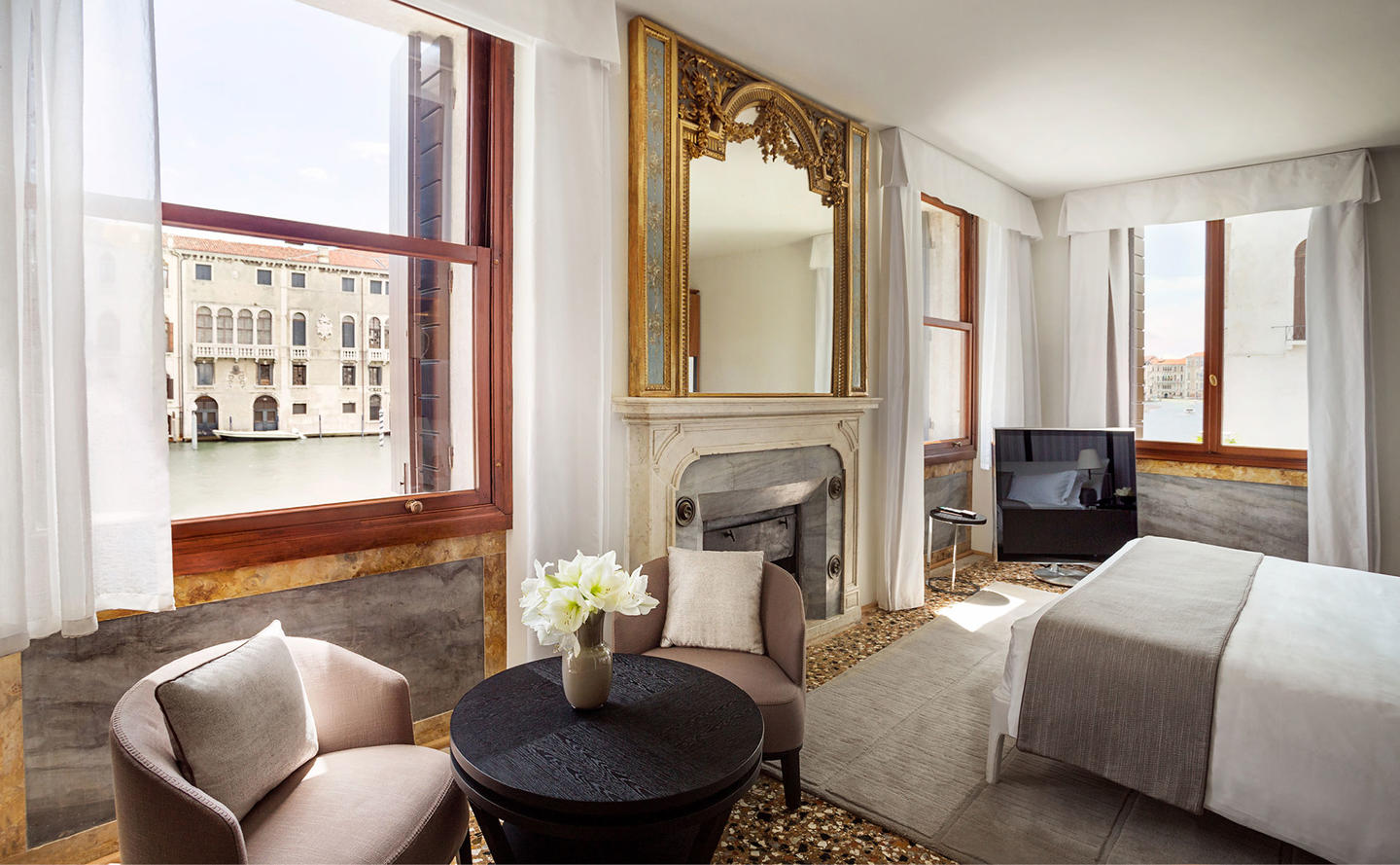 Bedroom, Grand Canal Suite - Aman Venice, Italy
