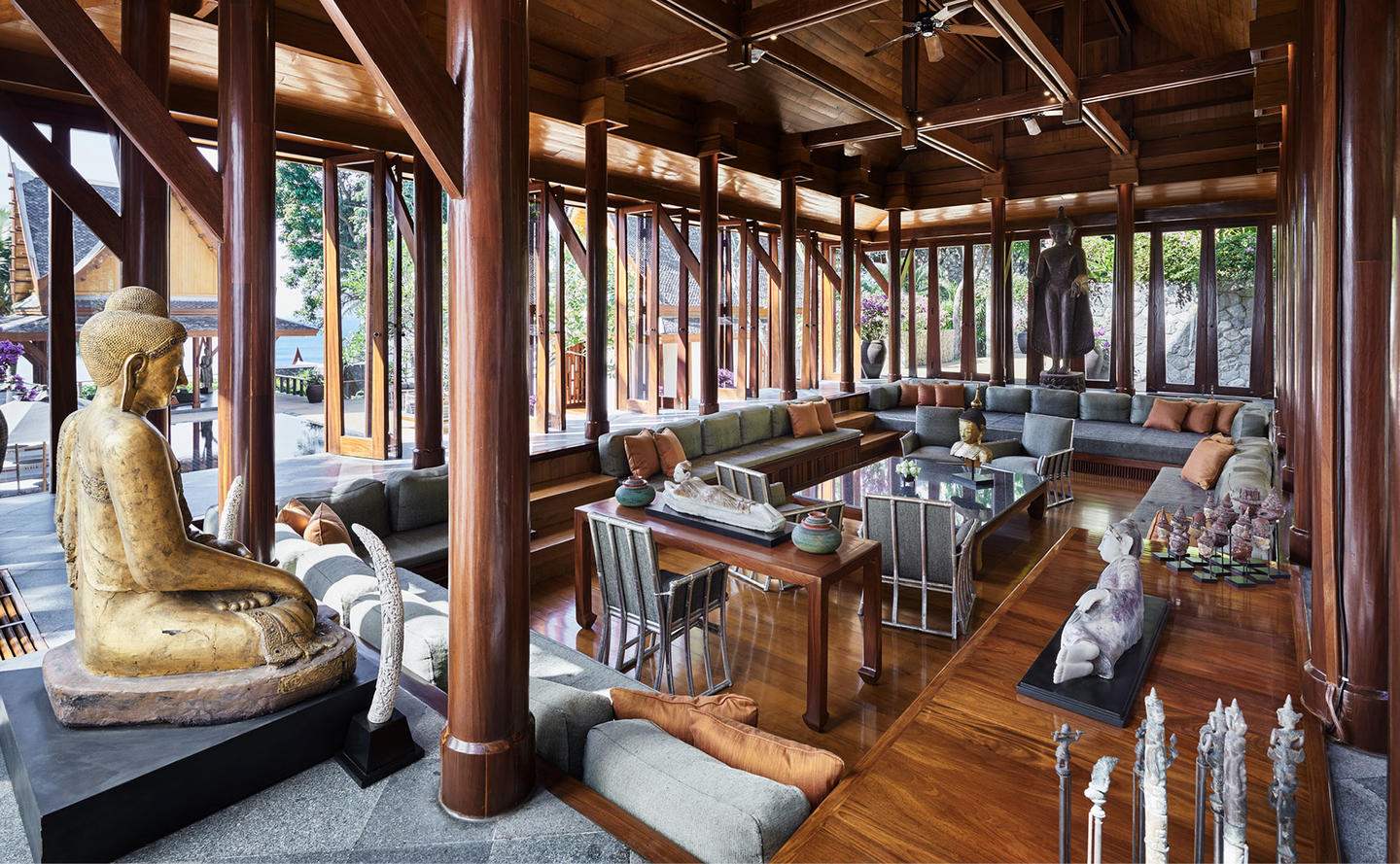 Sunken Living Sala, Six-Bedroom Garden Villa, Amanpuri, Thailand