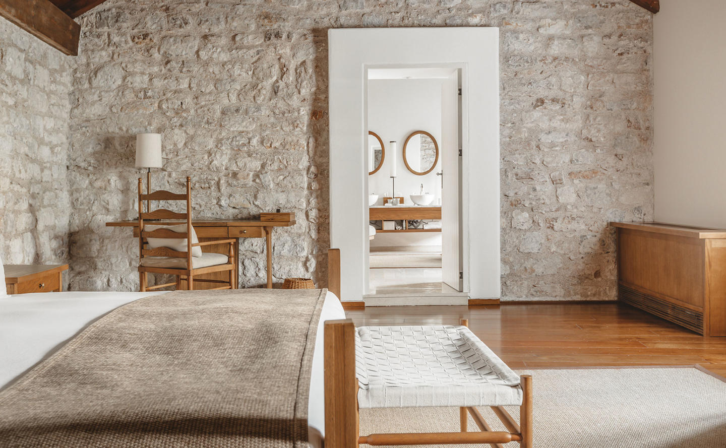 Bedroom, Two Bedroom Suite, Aman Sveti Stefan, Montenegro
