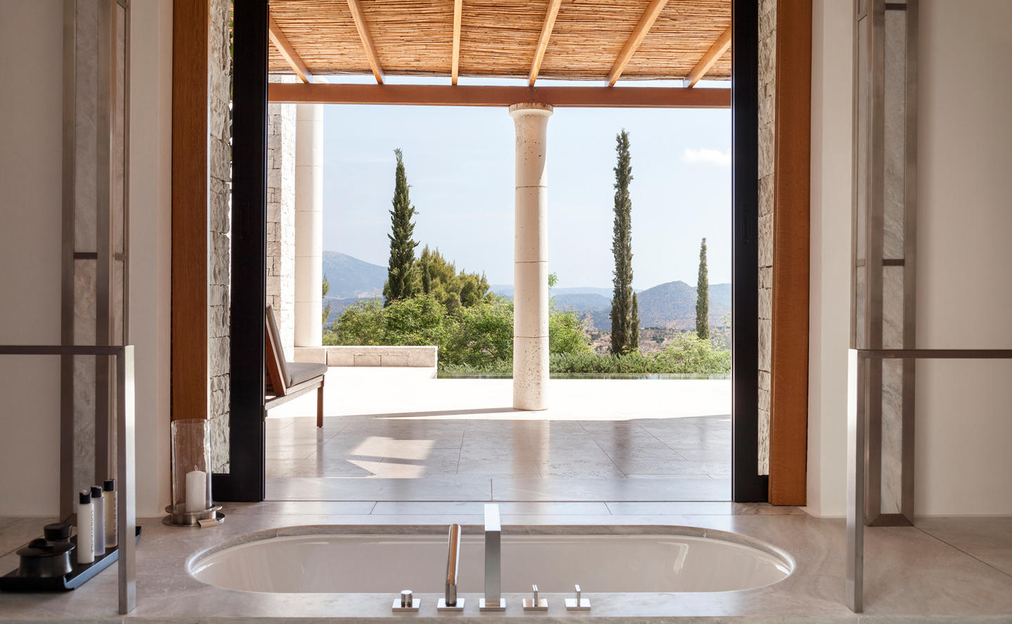 Pavilion Bathroom, Amanzoe, Greece