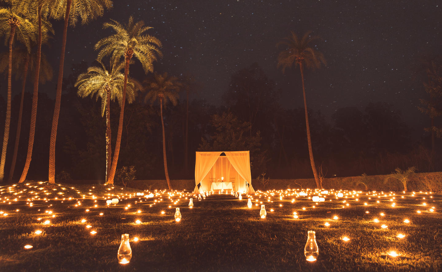 Amanbagh, dining under the stars