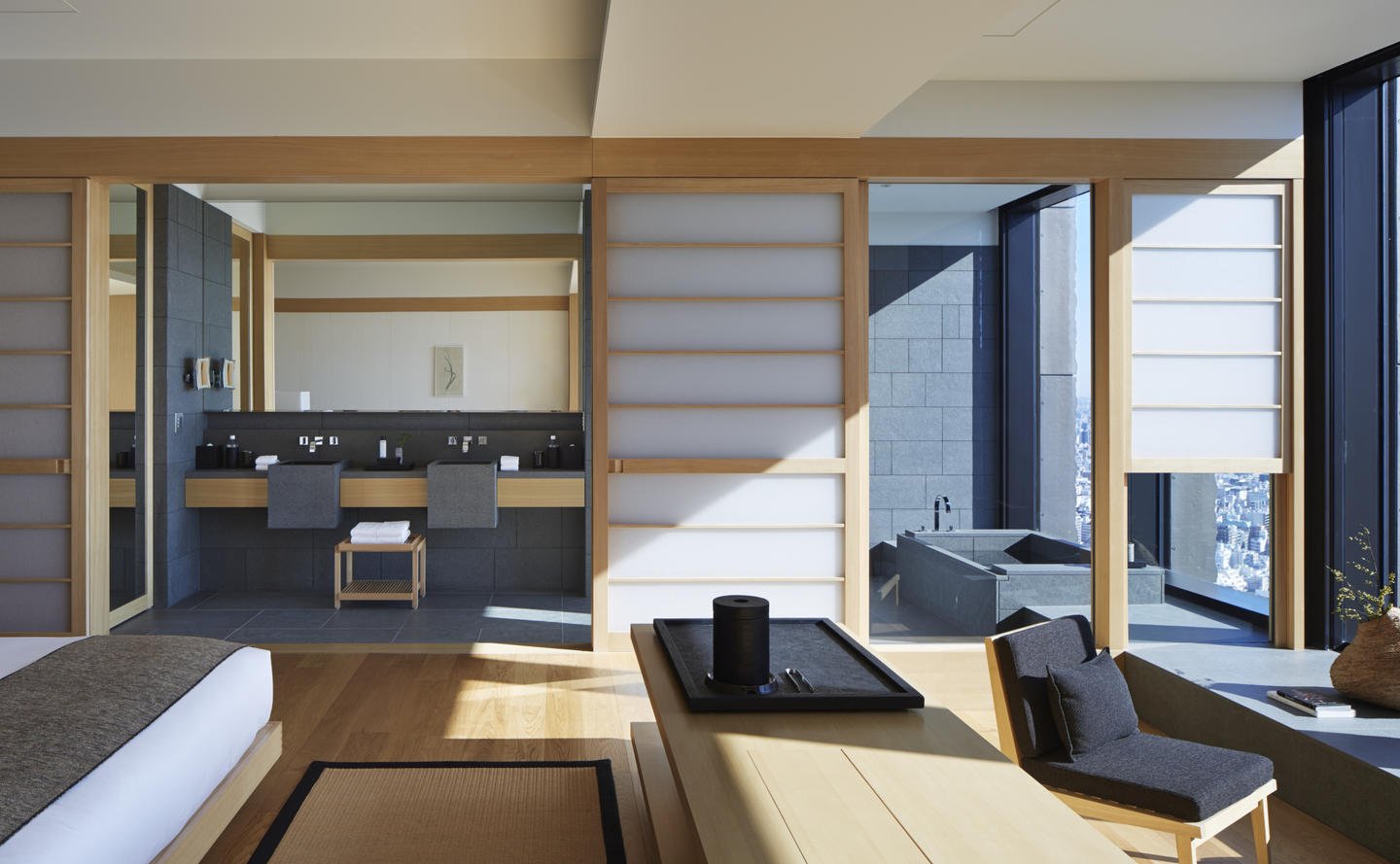 Aman Tokyo, Japan - Aman Suite lounge
