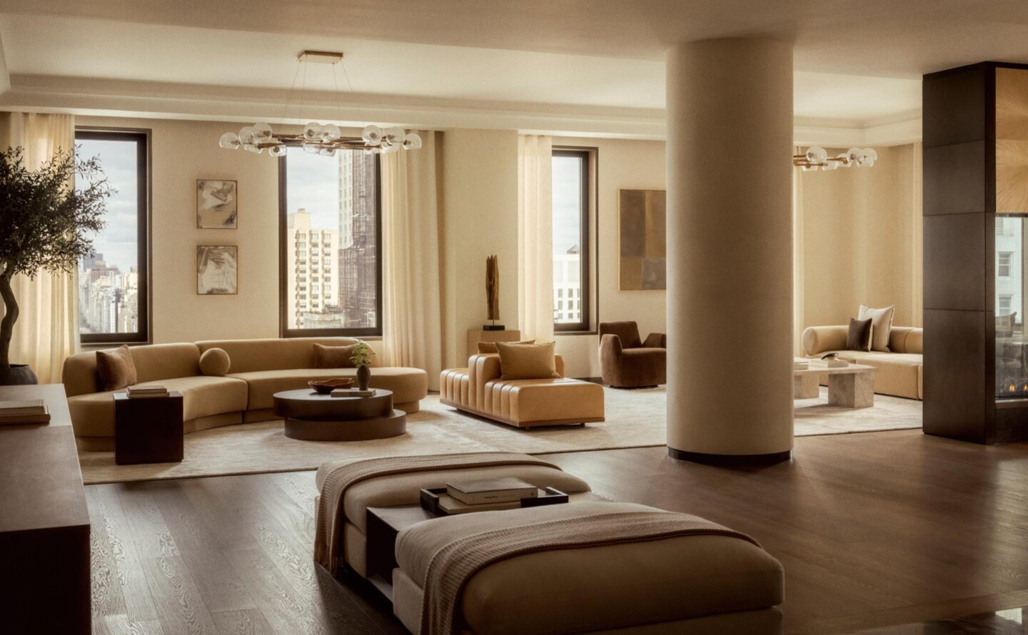 Aman New York, USA - Accommodation, Three-Bedroom Home with Office, Penthouse Living Area and Dining