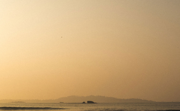 Sunrise over calm waters at Amanwella, Sri Lanka.