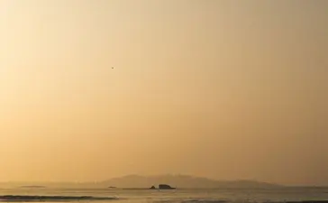 Sunrise over calm waters at Amanwella, Sri Lanka.