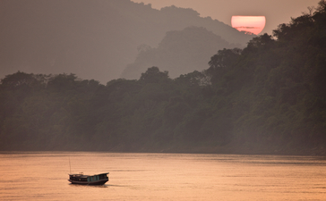 Amantaka, Laos - Luang Prabang, Mekong River Sunset