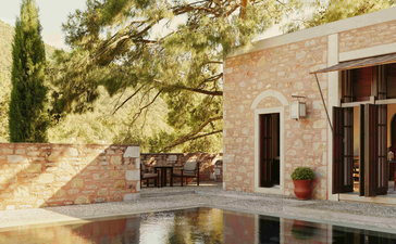 Garden View Pavilion exterior with plunge pool at Amanruya, Turkey.