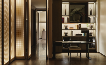 Corner Suite con ingresso privato e bagno con doppio lavabo presso Aman New York.