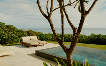 Casita avec piscine à débordement et vue sur la campagne environnante à Amanera.