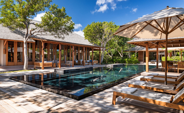 Five-bedroom beach sala villa with infinity pool at Amanyara, Turks and Caicos.