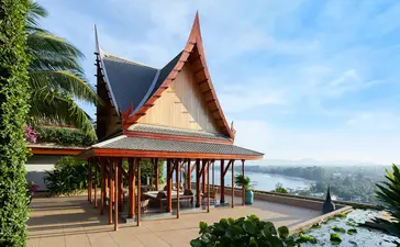 Seven-bedroom ocean villa with swimming pool overlooking the coast at Amanpuri.