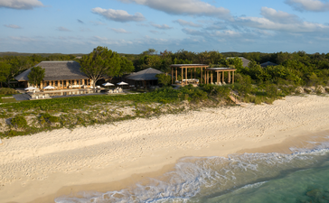 Villa avec vue sur la plage à Amanyara, resort aux Turks-et-Caïcos.