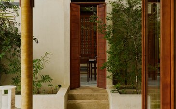Connecting door between Twin Hill Casitas at Amanera, Dominican Republic