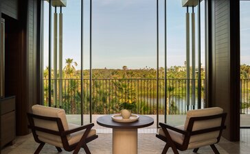 Horizon Casita at Amanvari with expansive views across the Mexican landscape from a private terrace.