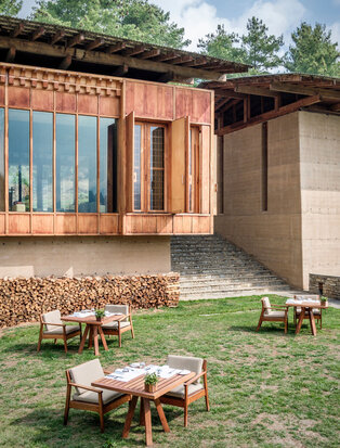 Terrace, Gangtey Lodge - Amankora, Bhutan