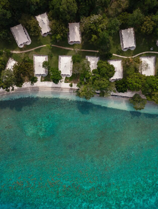 Amanwana, Indonesia - Accommodation, Aerial View