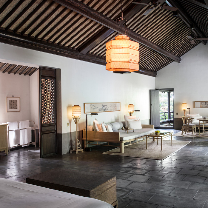Living Area, Deluxe Village Suite - Amanfayun, China