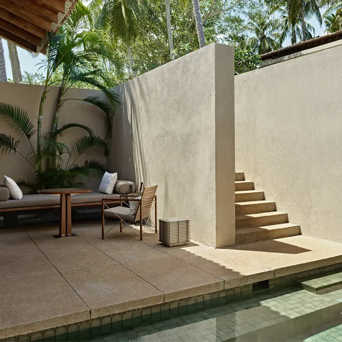 Amanwella · Ocean Hill Pool Suite courtyard