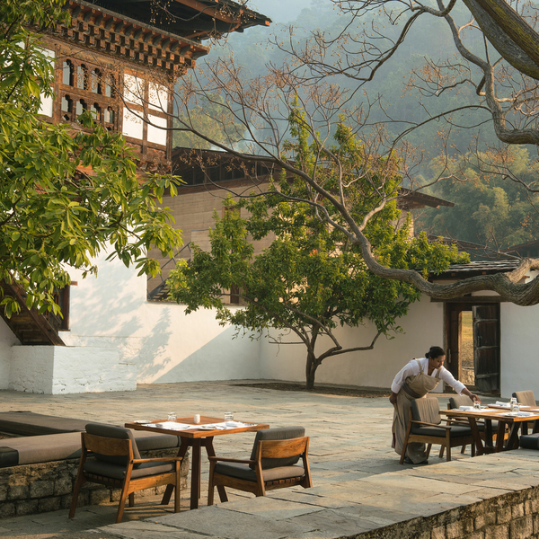Farmhouse Courtyard, Punakha Lodge - Amankora, Bhutan