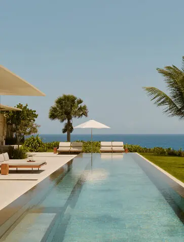 Two-bedroom casa with infinity pool overlooking Caribbean Sea at Amanera, Dominican Republic.