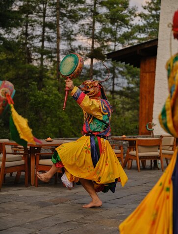 Amankora, Bhutan - Experience, Thimphu Lodge, Cultural Dance Performance at the Courtyard Entertainment