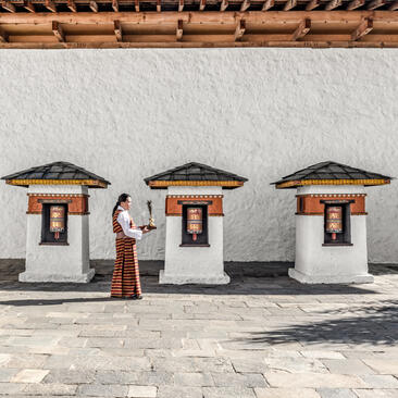 Amankora, Bhutan - Accommodation, Thimphu Lodge, Courtyard Chortens